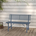 Gartenbank 110 cm Stahl Grau