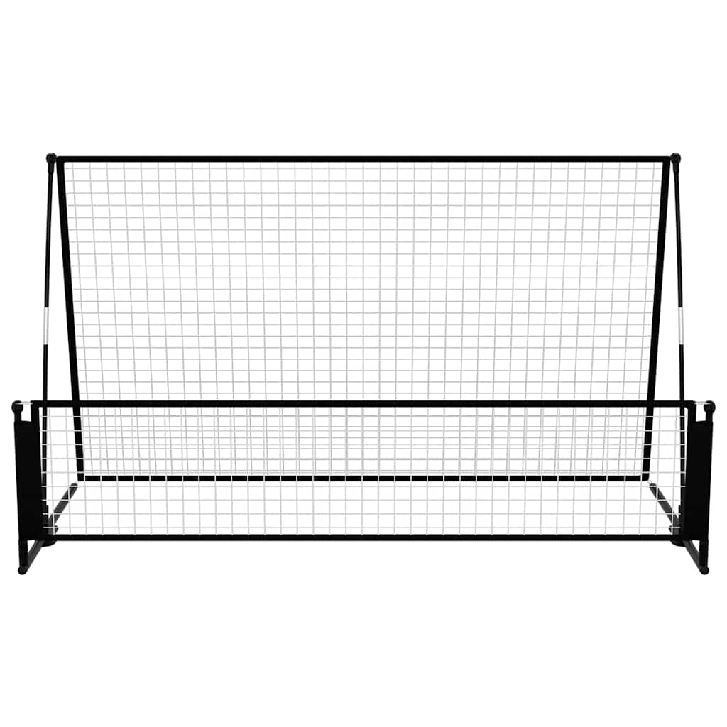 2-in-1 Rebounder und Fußballtor 202x104x120 cm Stahl