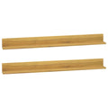 Wandregale 2 Stk. 110x10x10 cm Massivholz Teak