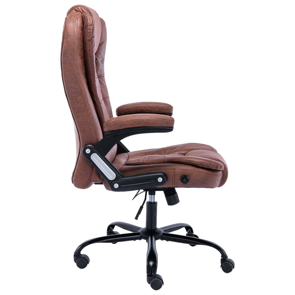 Bürostuhl Hellbraun Wildleder-Optik