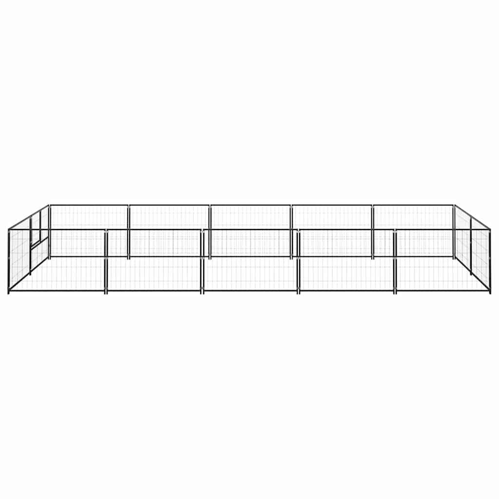 Hundezwinger Schwarz 10 m² Stahl