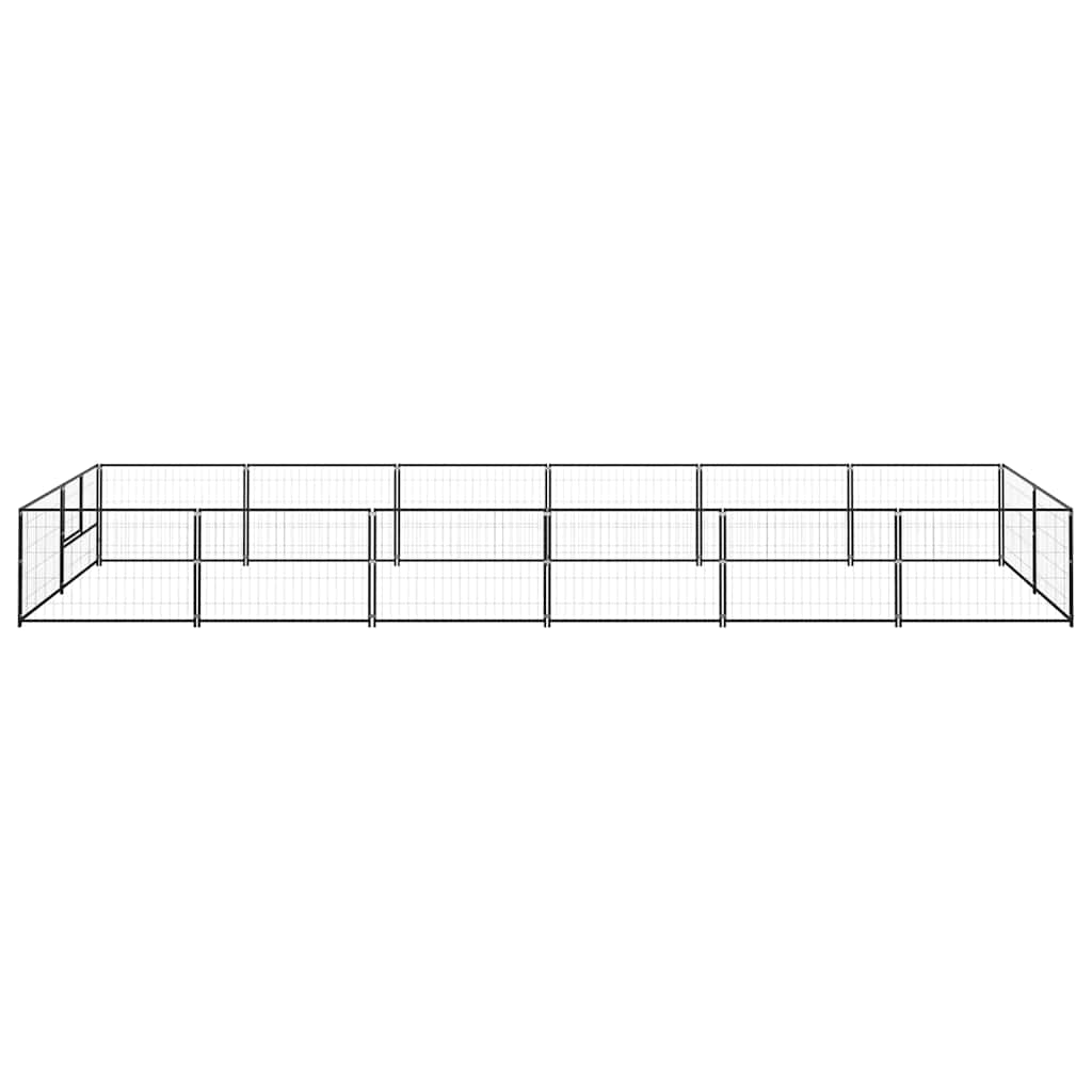 Hundezwinger Schwarz 12 m² Stahl