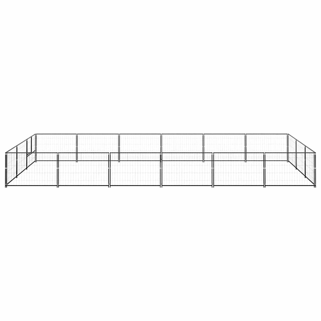 Hundezwinger Schwarz 18 m² Stahl
