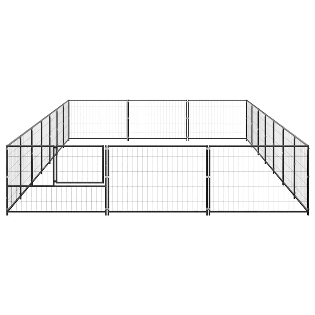 Hundezwinger Schwarz 21 m² Stahl