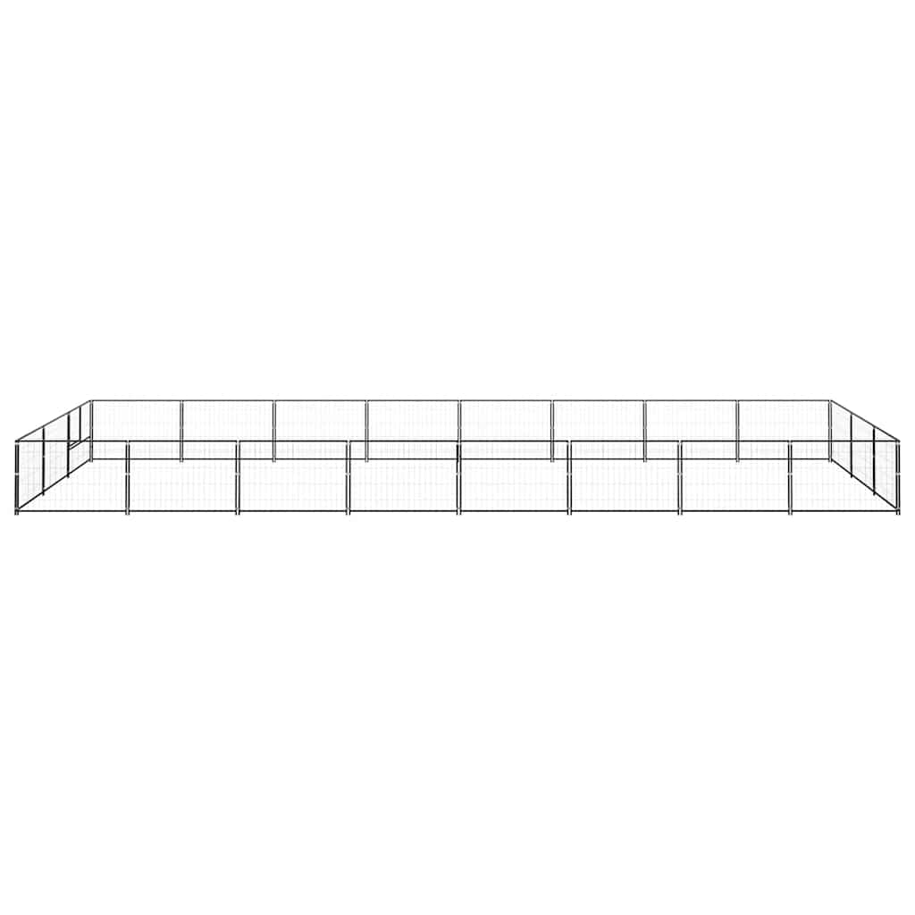 Hundezwinger Schwarz 24 m² Stahl