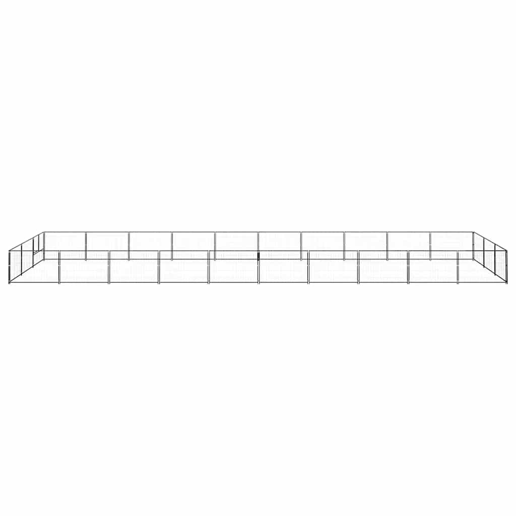 Hundezwinger Schwarz 30 m² Stahl