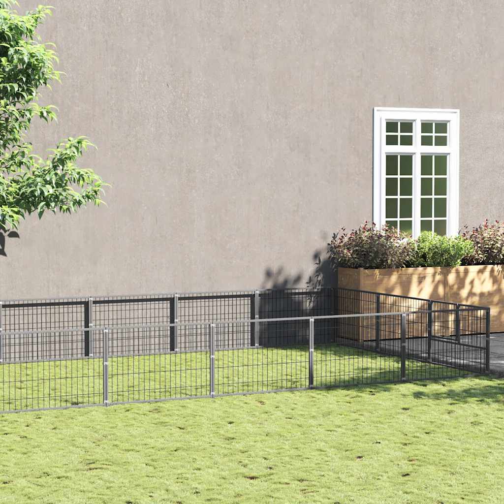 Hundezwinger Silbern 18 m² Stahl