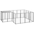 Hundezwinger Schwarz 6,05 m² Stahl