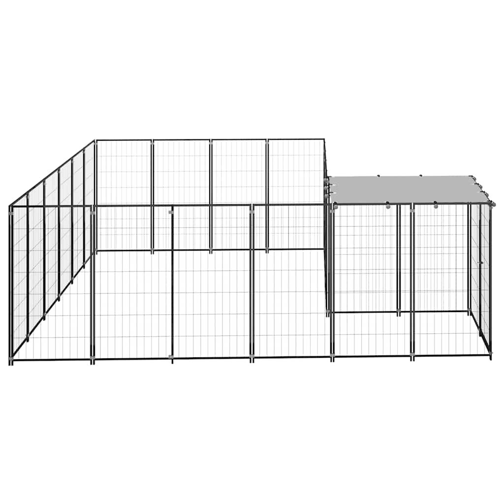 Hundezwinger Schwarz 8,47 m² Stahl