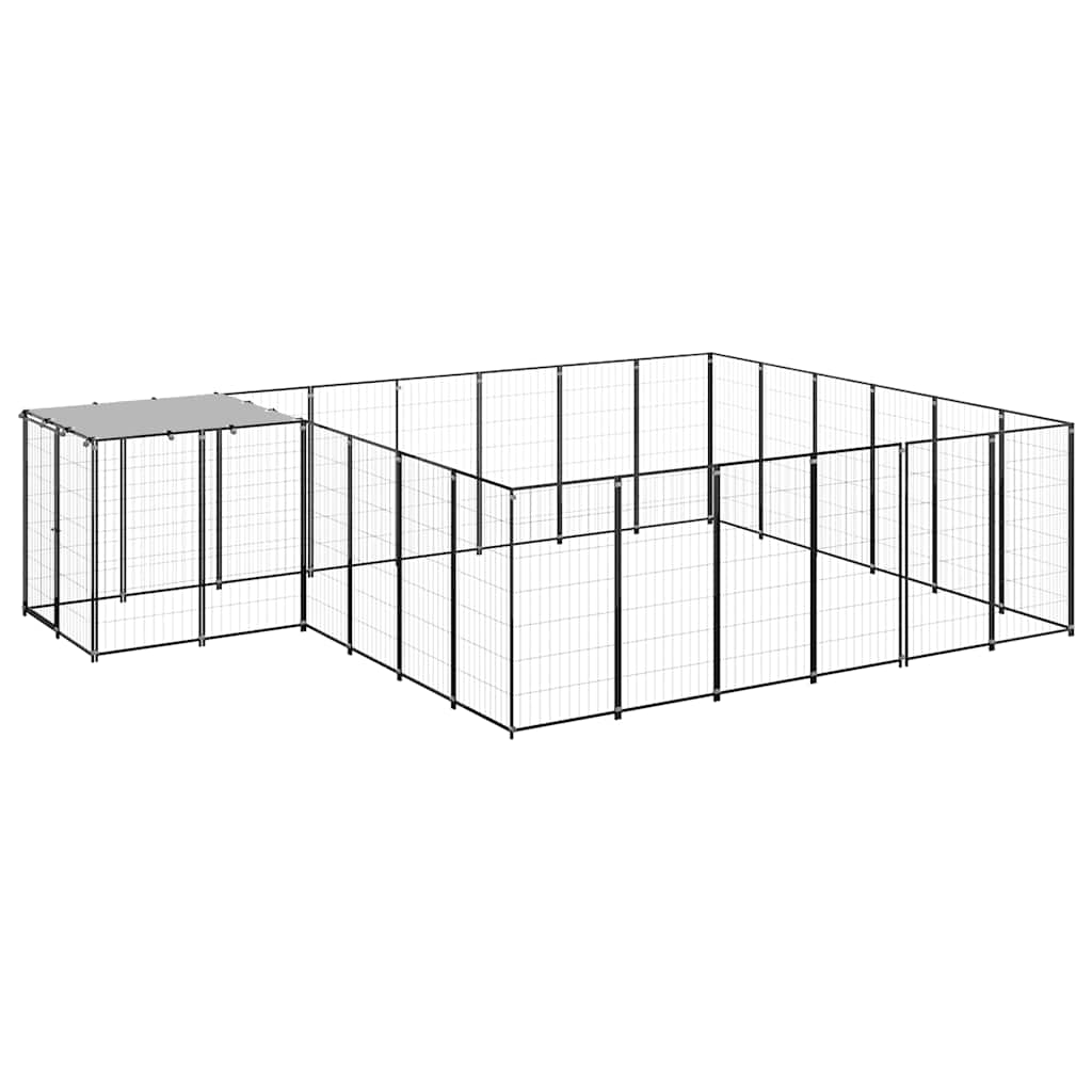 Hundezwinger Schwarz 12,1 m² Stahl