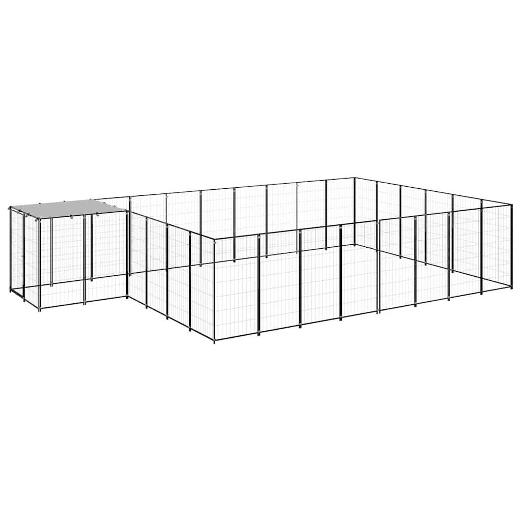 Hundezwinger Schwarz 15,73 m² Stahl