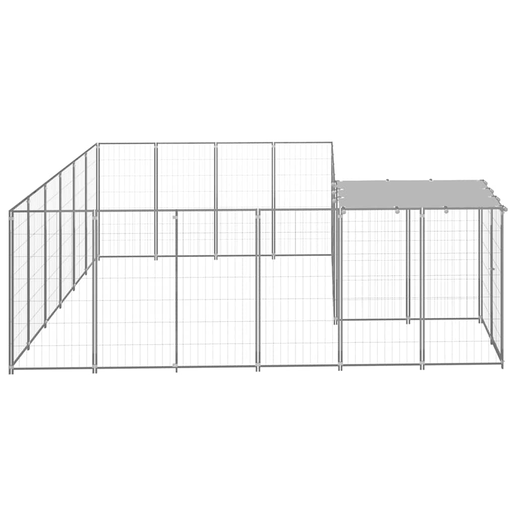 Hundezwinger Silbern 8,47 m² Stahl