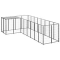 Hundezwinger Schwarz 6,05 m² Stahl