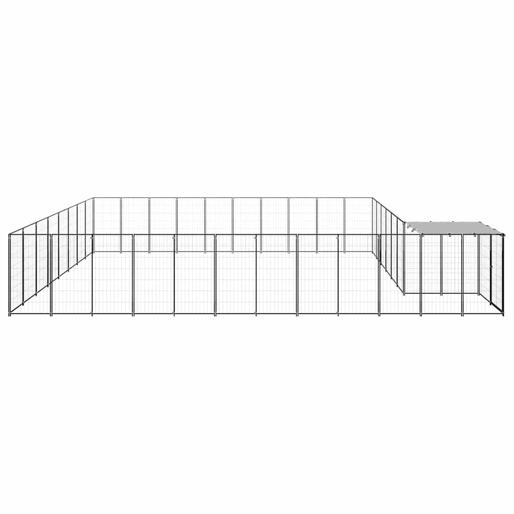 Hundezwinger Schwarz 25,41 m² Stahl