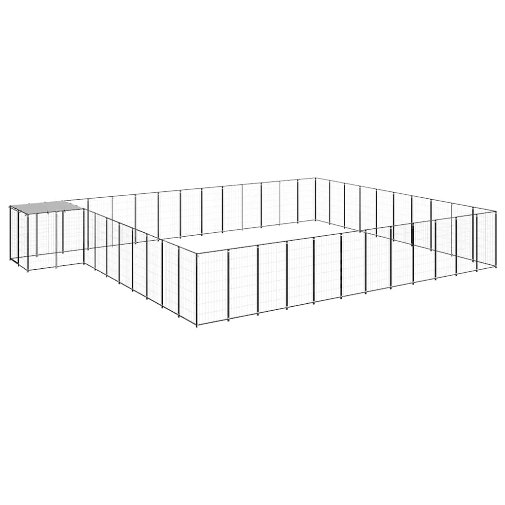 Hundezwinger Schwarz 37,51 m² Stahl