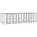Outdoor-Hundezwinger Stahl mit Überdachung 14,52 m²