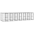 Outdoor-Hundezwinger Stahl mit Überdachung 16,94 m²