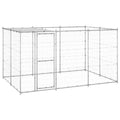 Outdoor-Hundezwinger mit Überdachung Verzinkter Stahl 7,26 m²