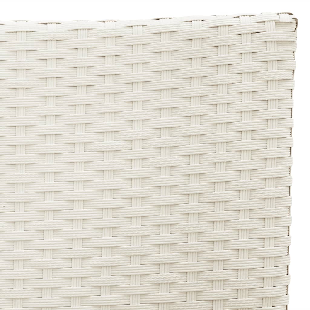 Gartenstühle mit Kissen 4 Stk. Poly Rattan Weiß