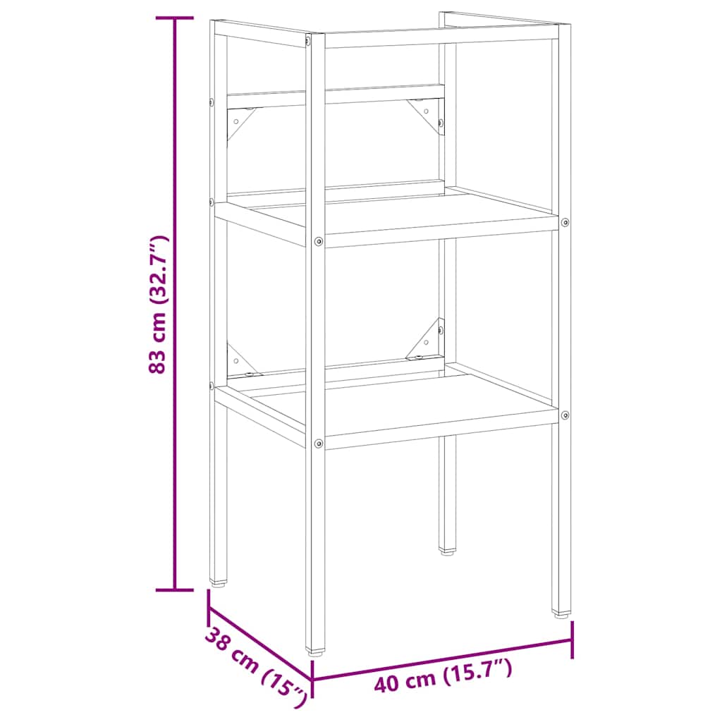 Badezimmer Waschtischgestell Weiß 40x38x83 cm Eisen