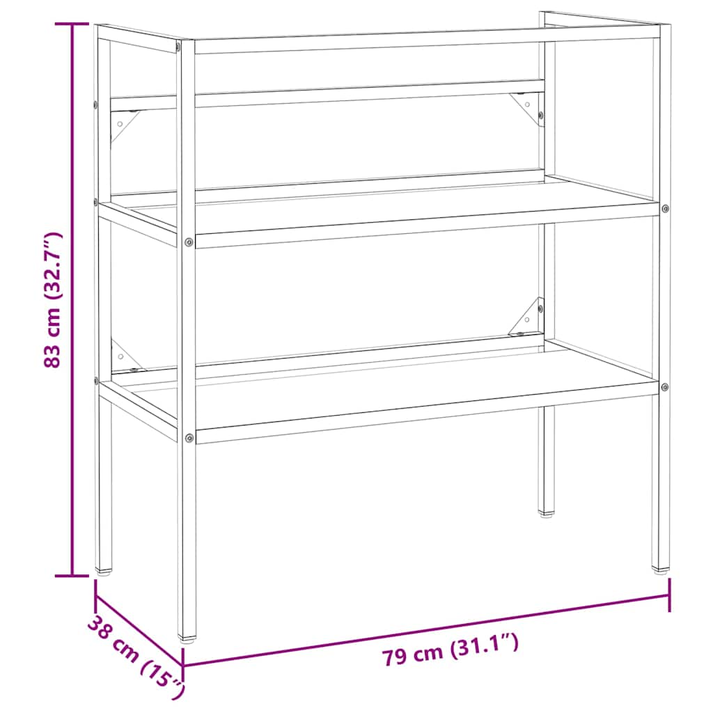 Badezimmer Waschtischgestell Weiß 79x38x83 cm Eisen