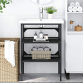 Badezimmer Waschtischgestell Schwarz 59x38x83 cm Eisen