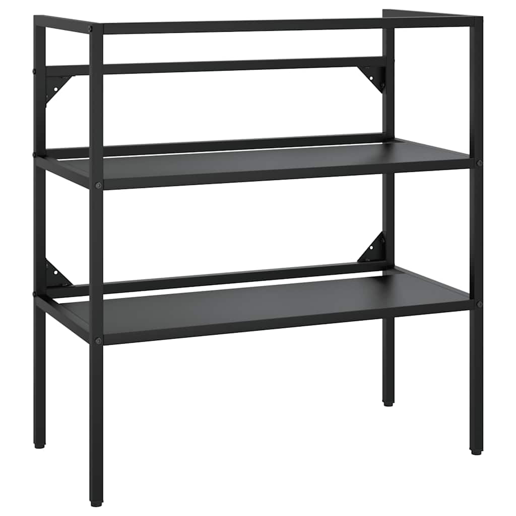 Badezimmer Waschtischgestell Schwarz 79x38x83 cm Eisen