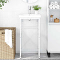 Badezimmer Waschtischgestell Weiß 40x38x83 cm Eisen
