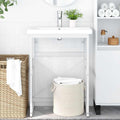 Badezimmer Waschtischgestell Weiß 59x38x83 cm Eisen