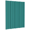 Dachpaneel 12 pcs Grün 60 x 45 cm Verzinkter Stahl