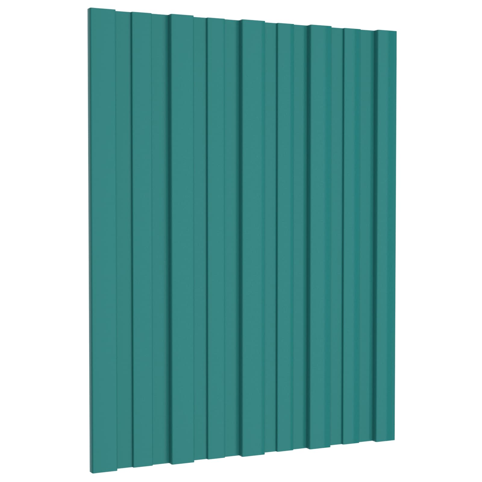 Dachpaneel 12 pcs Grün 60 x 45 cm Verzinkter Stahl