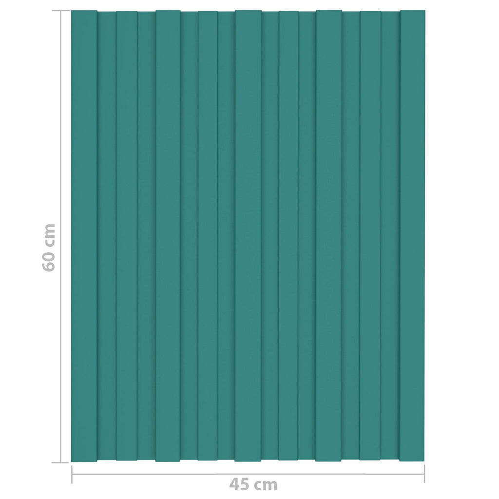 Dachpaneel 36 pcs Grün 60 x 45 cm Verzinkter Stahl