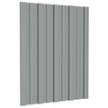 Dachpaneel 12 pcs Grau 60 x 45 cm Verzinkter Stahl