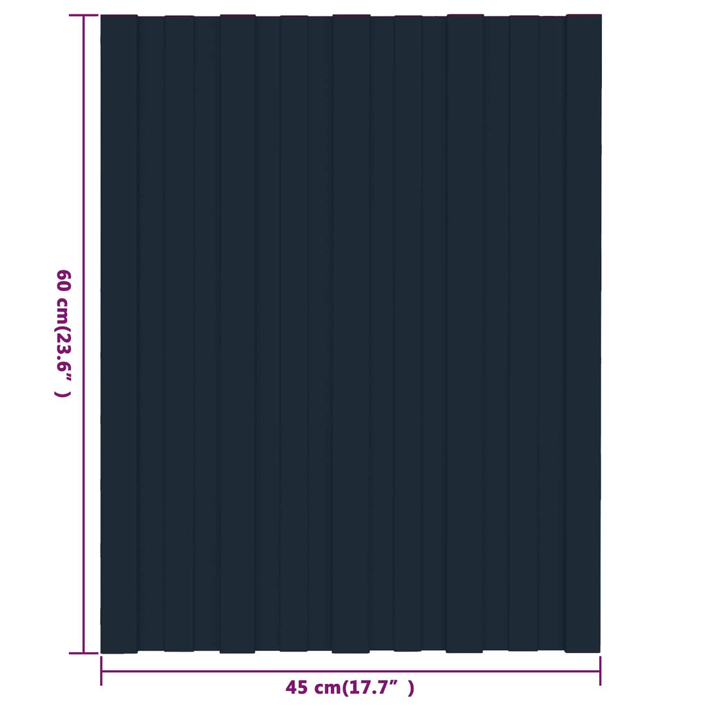 Dachpaneel 12 pcs Anthrazit 60 x 45 cm Verzinkter Stahl