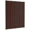 Dachpaneel 12 pcs Braun 60 x 45 cm Verzinkter Stahl