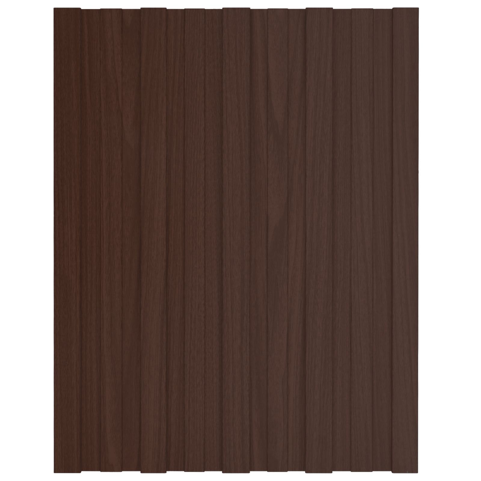 Dachpaneel 12 pcs Braun 60 x 45 cm Verzinkter Stahl