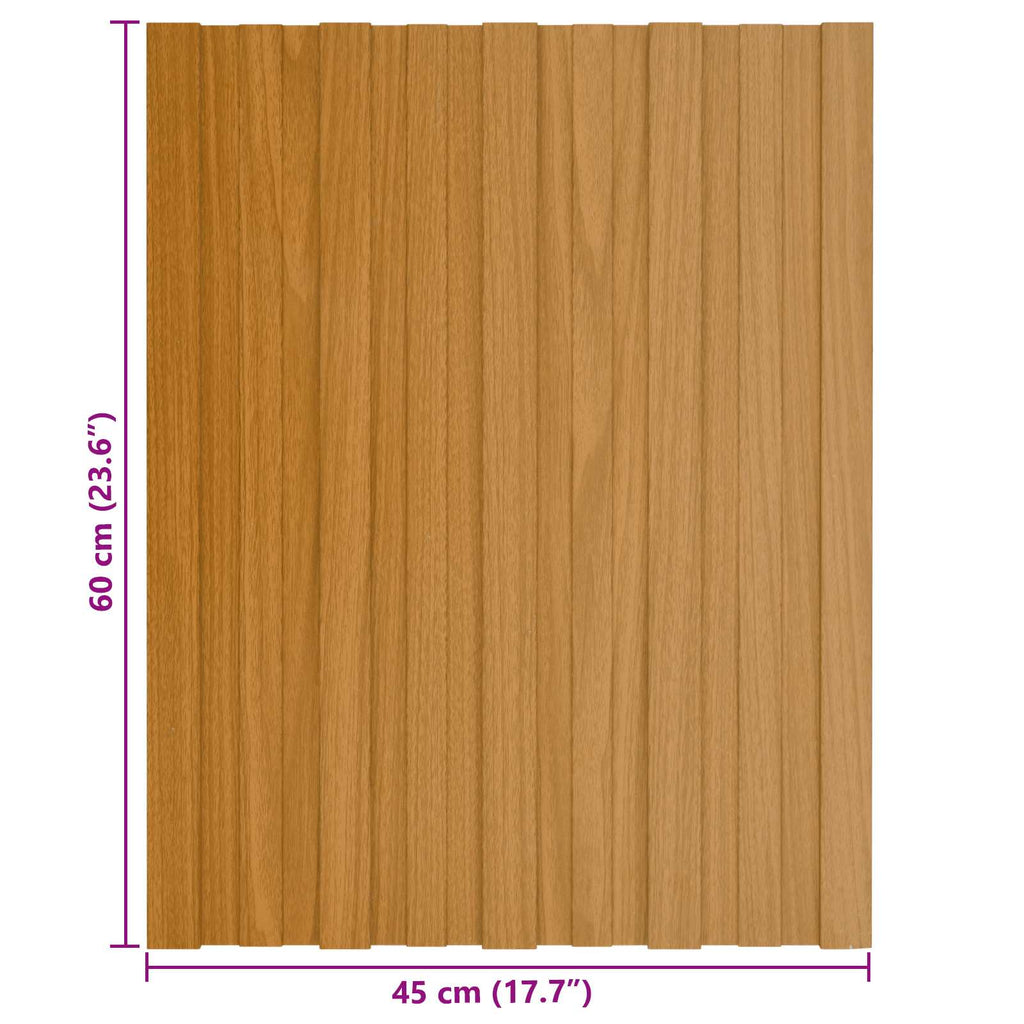 Dachpaneel 12 pcs Natur 60 x 45 cm Verzinkter Stahl