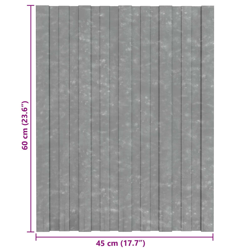 Dachpaneel 36 pcs Silber 60 x 45 cm Verzinkter Stahl