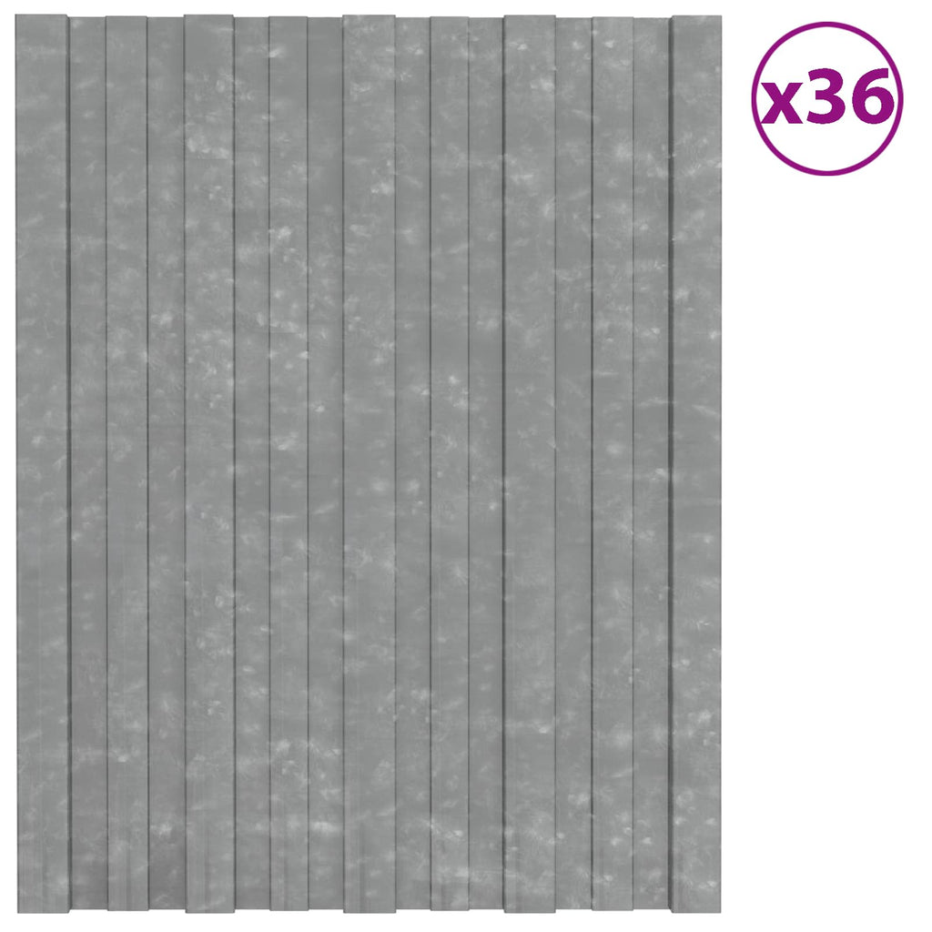 Dachpaneel 36 pcs Silber 60 x 45 cm Verzinkter Stahl