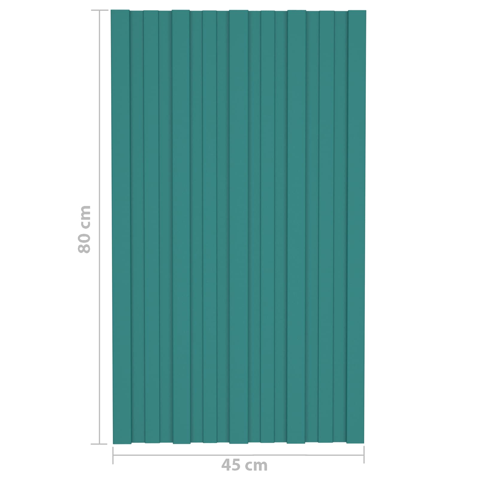 Dachpaneel 12 pcs Grün 80 x 45 cm Verzinkter Stahl