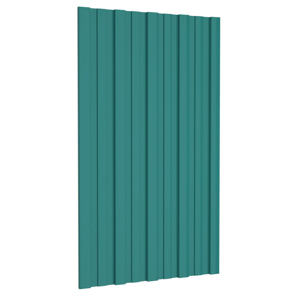 Dachpaneel 36 pcs Grün 80 x 45 cm Verzinkter Stahl
