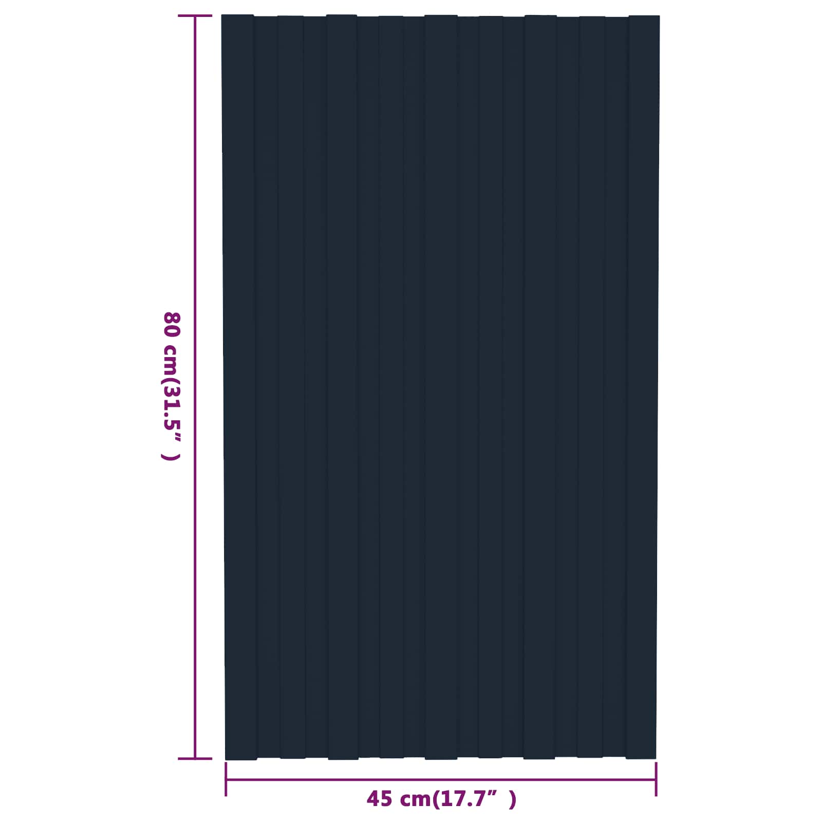Dachpaneel 12 pcs Anthrazit 80 x 45 cm Verzinkter Stahl