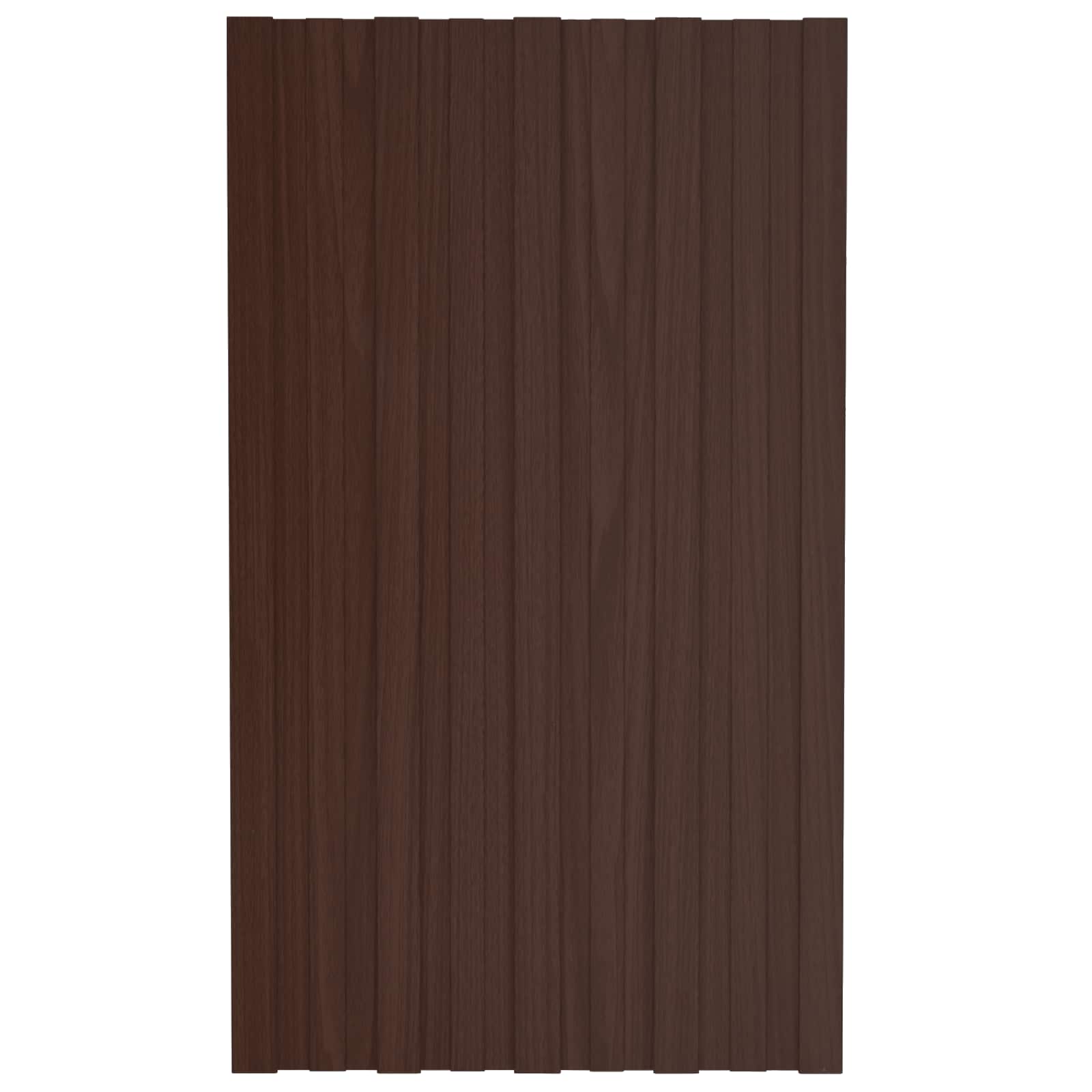 Dachpaneel 12 pcs Braun 80 x 45 cm Verzinkter Stahl