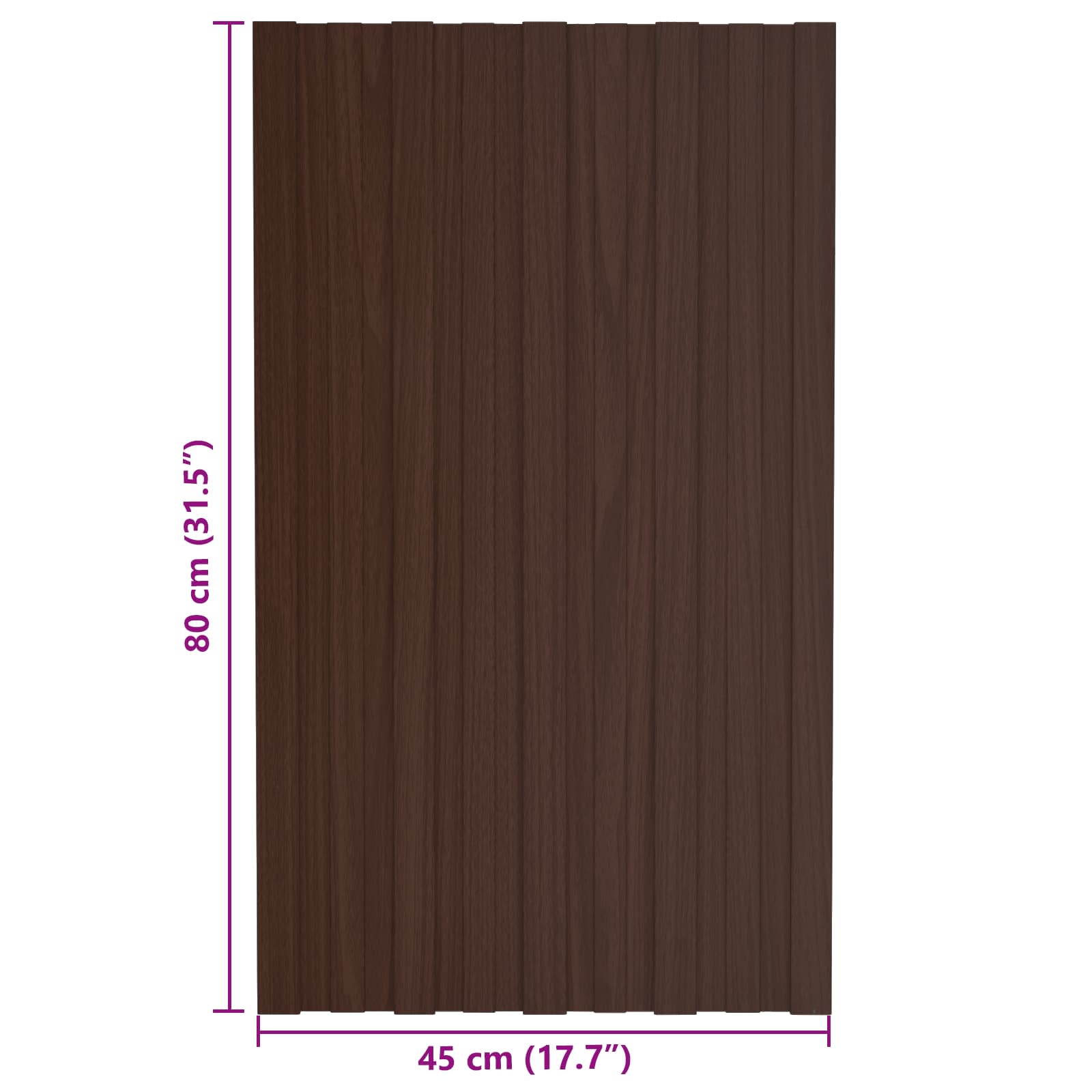 Dachpaneel 12 pcs Braun 80 x 45 cm Verzinkter Stahl