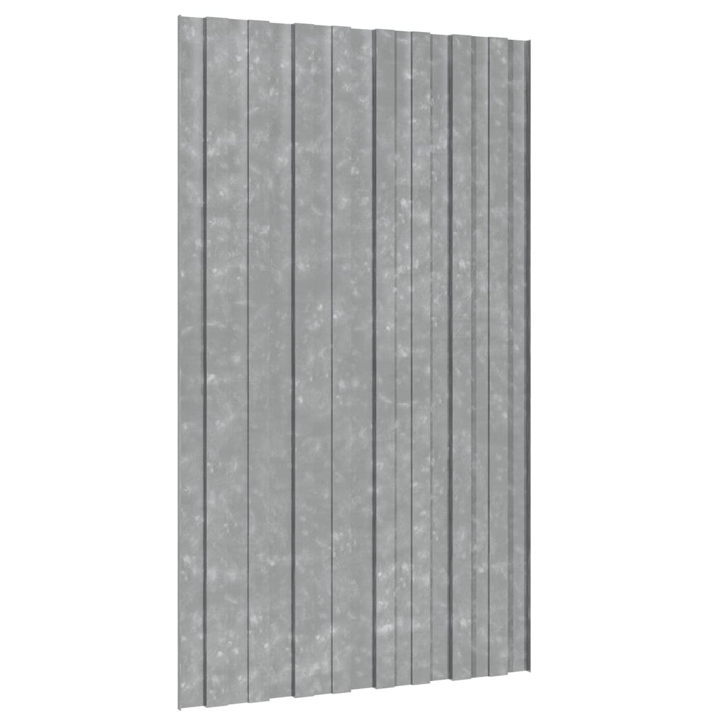 Dachpaneel 12 pcs Silber 80 x 45 cm Verzinkter Stahl