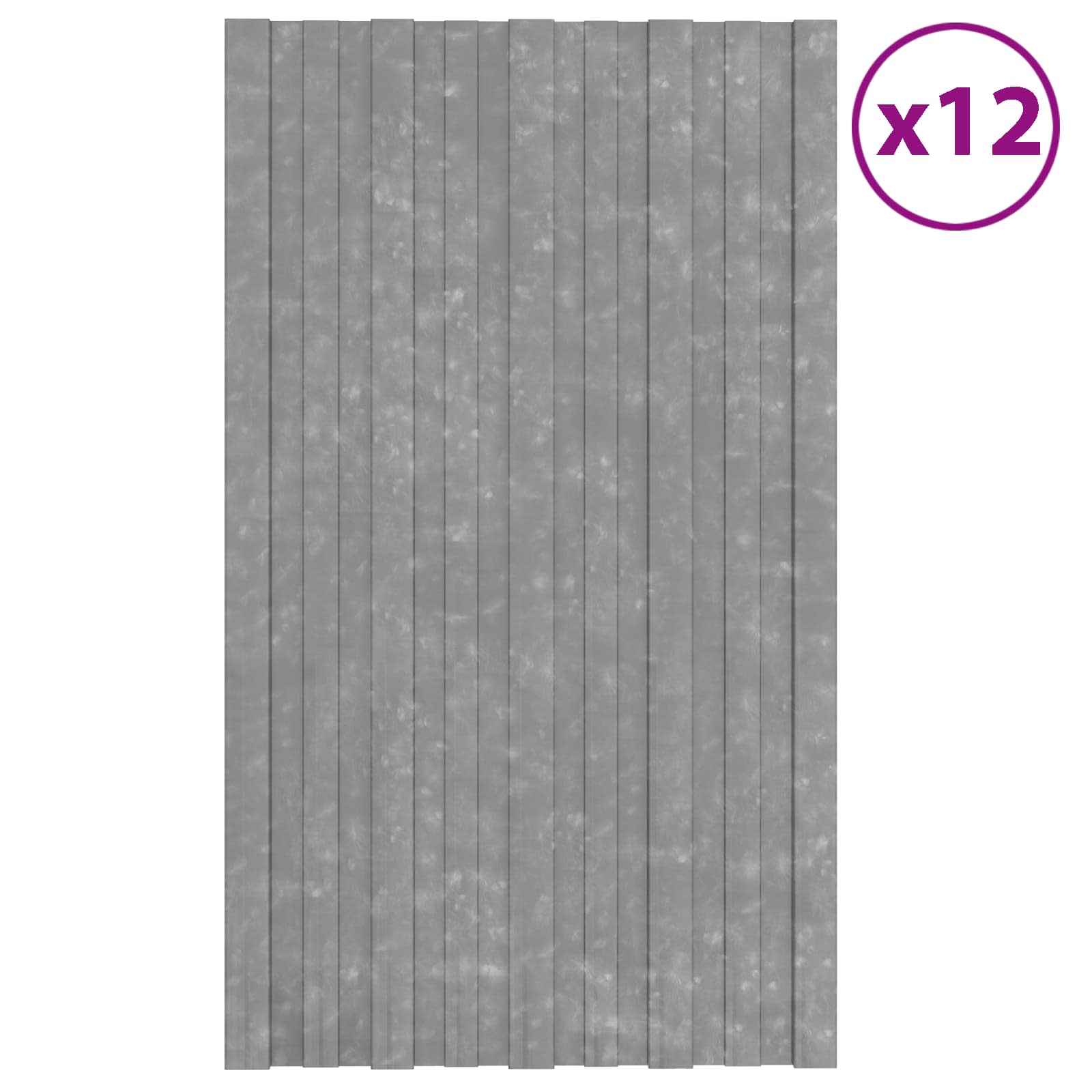 Dachpaneel 12 pcs Silber 80 x 45 cm Verzinkter Stahl