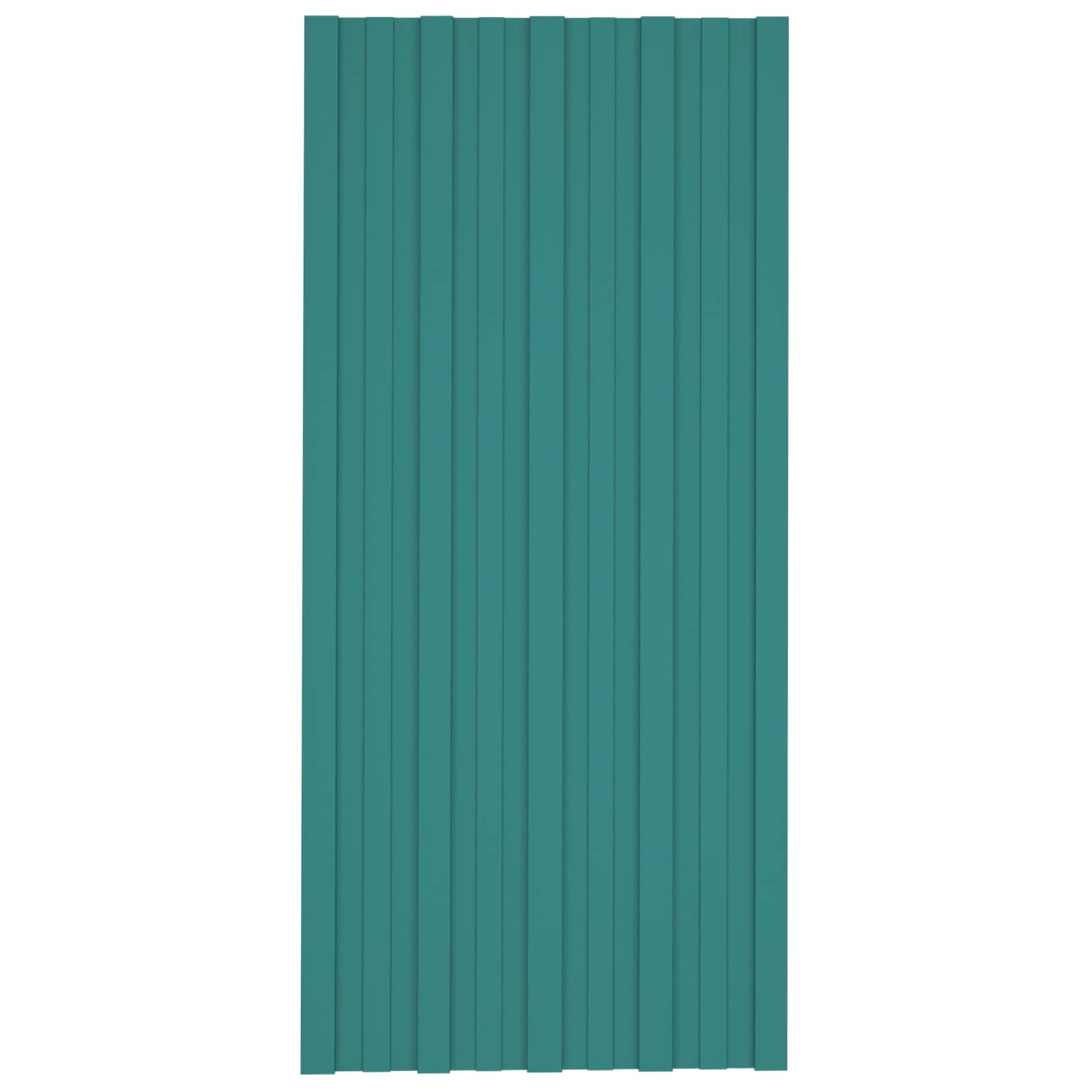 Dachpaneel 36 pcs Grün 100 x 45 cm Verzinkter Stahl