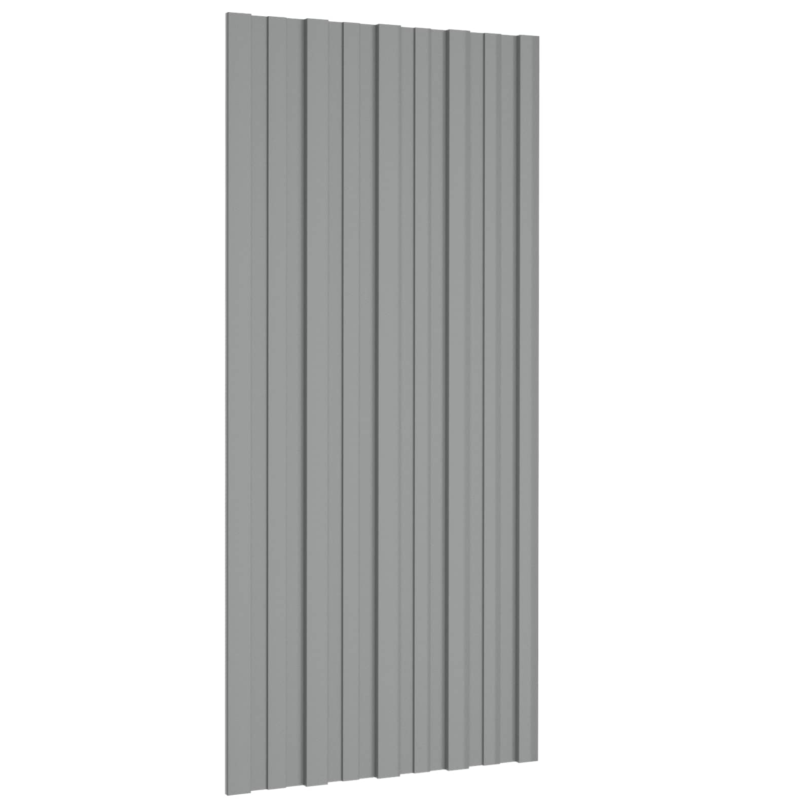 Dachpaneel 36 pcs Grau 100 x 45 cm Verzinkter Stahl