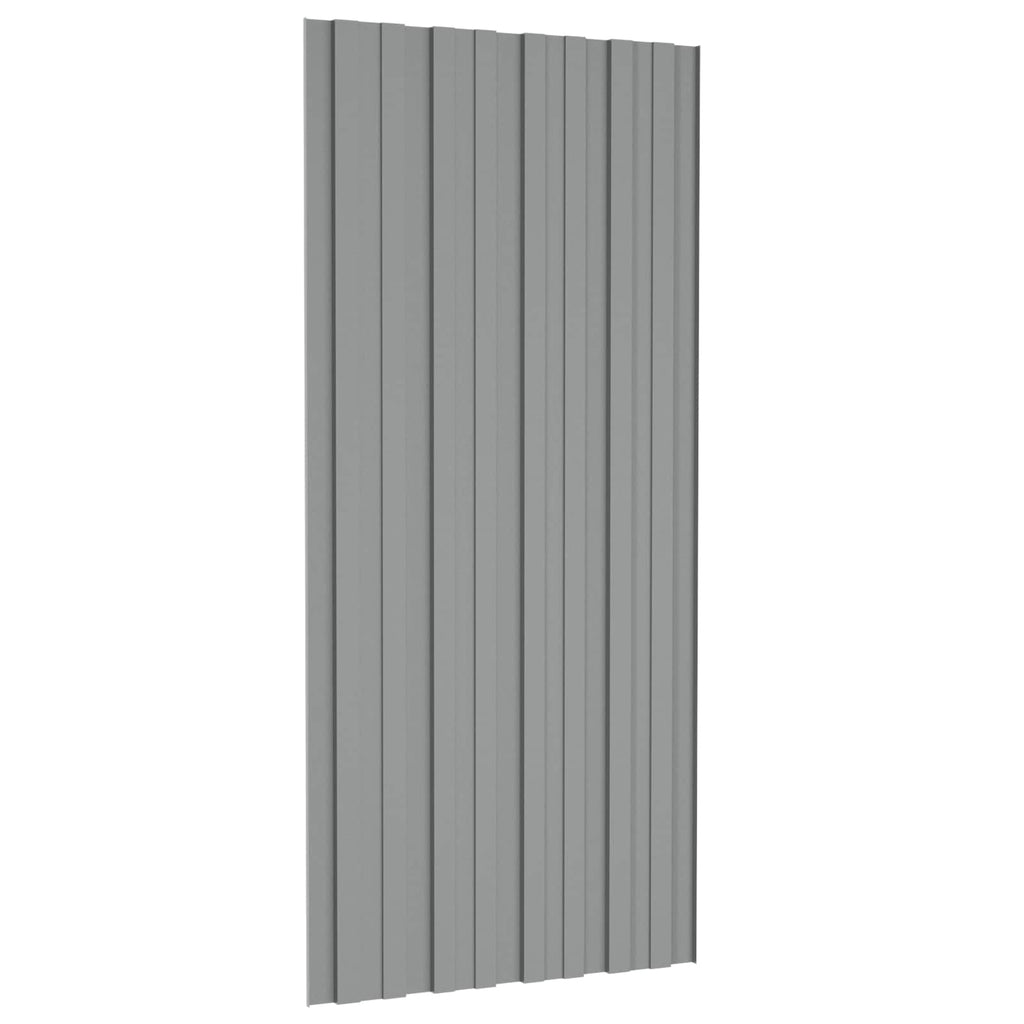 Dachpaneel 36 pcs Grau 100 x 45 cm Verzinkter Stahl