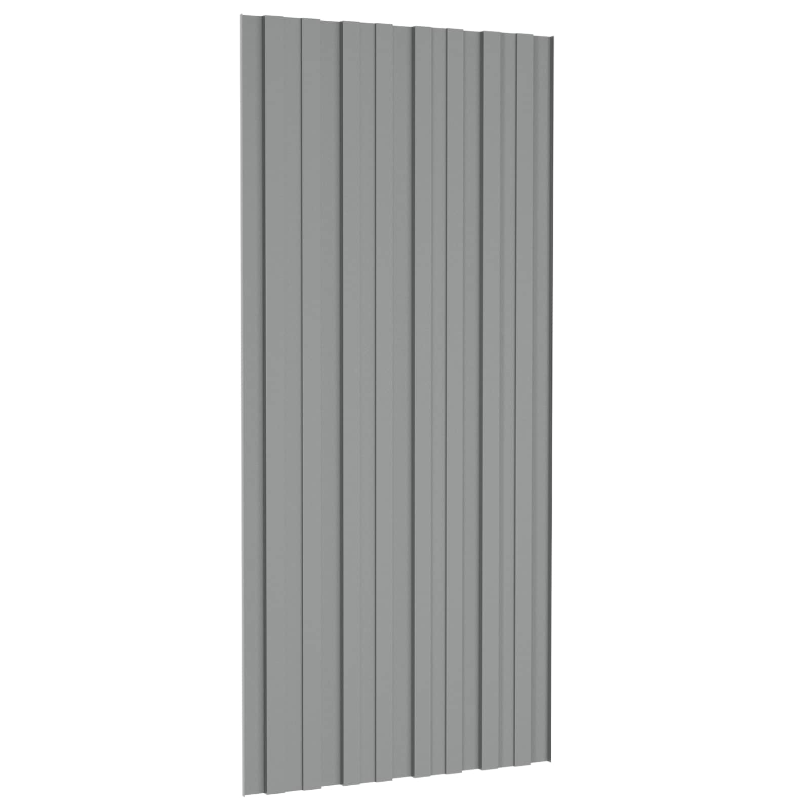 Dachpaneel 36 pcs Grau 100 x 45 cm Verzinkter Stahl